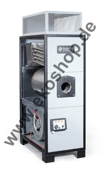 Warmluftheizgerät HP 250, 250 kw mit Gebläse für Heizölbrenner / Universalölbrenner